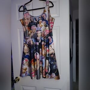 Living Dead Clothing Chris Evans Fangirl Spandex Skater Dress, size 3xl
